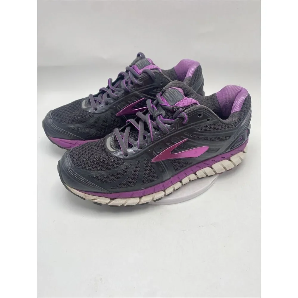 Brooks Shoes Women Size 6 Ariel Running Black Purple Athletic 3672